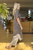 Made in Italy Paulo Pillow Cotton Shirt Dress Mocha